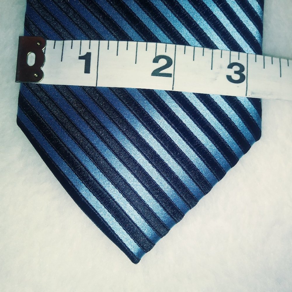 Blue silk handmade tie HAINES & BONNER OF LONDON